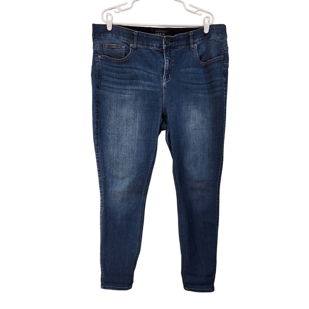 Torrid Premium Bombshell Skinny Tapered Jeans Denim Pockets Blue Size 20R
